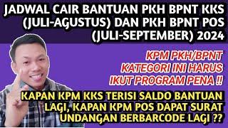 JADWAL CAIR BANTUAN PKH BPNT KKS & POS JULI-SEPTEMBER 2024 KPM KATEGORI INI HARUS IKUT PROGRAM PENA