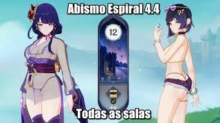 Genshin Impact 4.4 Novo Abismo Espiral - Todas as salas do piso 9 ao 12