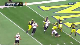 Michigan blocks punt and returns it for a touchdown - Colorado vs Michigan