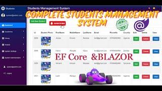 Full Complete Blazor Students Management System with Admin LTE in .NET8.0EF CoreSQL Server 