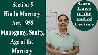 Section 5  Hindu Marriage Act 1955 Essential Conditions of Marriage #hindumarriageact #section5