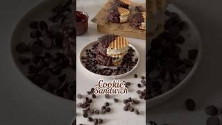 Cookie sandwich con galletas sin azúcar y 3 ingredientes  #recetasfaciles #recetas #heladocasero