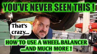 EXTREME out of balance wheel  How to use a wheel balancer & everything about wheel balancing