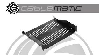 Bandeja rack de fijación frontal de 2U y profundidad 400 mm - distribuido por CABLEMATIC ®