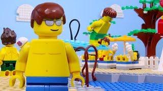 LEGO City Swimming Pool Fail STOP MOTION LEGO Swimming Diving Board Fail  LEGO City  Billy Bricks