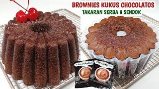 TANPA MIXER TANPA OVEN.. BROWNIES KUKUS CHOCOLATOS TAKARAN SERBA 8 SENDOK  ENAK DAN NYOKLAT