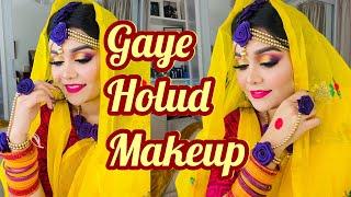 BEGINNERS GAYE HOLUD MAKEUP  গায়ে হলুদের মেকআপ  Nesath Khusbu