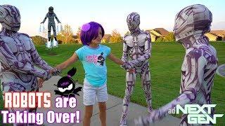 ROBOTS are TAKING OVER NINJA KIDZ TV NEXT GEN New Movie