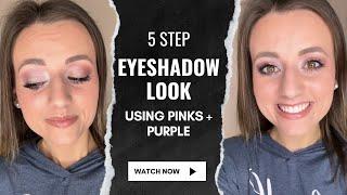 5 Step Eyeshadow Look using Mary Kay Eyeshadows  Pinks + Purple Combo