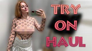4K Transparent Clothes & Dresses Haul with Katy  See through Try on