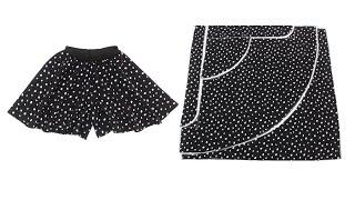 Very Easy Flare Shorts Cutting and Sewing - DIY Easy Skirt Shorts  Circular Shorts