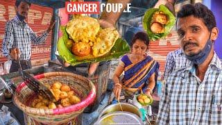 India’s Hardworking CANCER Couple Selling Cheapest Breakfast Only 10₹-  Street Food