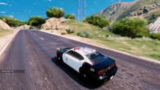 Bravado Buffalo S - Los Santos Police Department GTA V car crash  speed test  presentation 4K