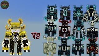 Mutant Solar Warden vs Warden Plus  Minecraft Bedrock  Mob Battle