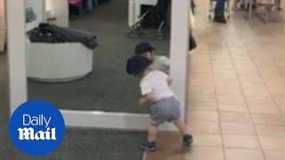 Hilarious video shows toddlers first encounter with a mirror