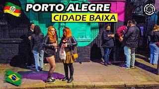 PORTO ALEGRE  BRAZIL — Nightlife Streets CIDADE BAIXA 【 4K UHD 】