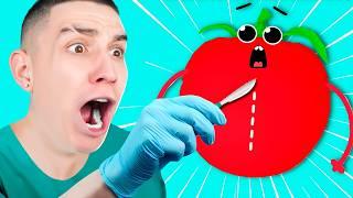 Became a Doctor for Fruits for 24 Hours Surgeon in VR