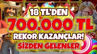 Slot Oyunları  Sizden Gelenler  18 TLden 700.000 TL  Küçük Kasa Büyük Kazançlar  MAX WİNLER