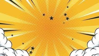 4K Animated Motion Graphic video stock  Yellow Pop Art Comic Background in 4K by Under21 studio