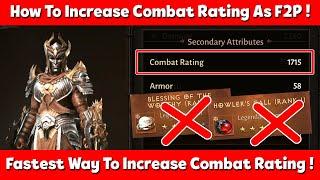 How To Check & Increase Combat Rating Fast As F2P In Diablo Immortal