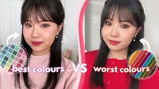 MY BEST COLOURS VS MY WORST COLOURS  summer soft vs autumn strong