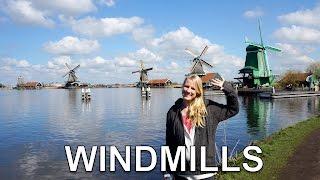 Amsterdam Zaanse Schans - Windmills waffles & Clogs  The Netherlands in HD