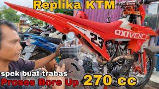 Jangan asal Bore up  buat trabas ⁉️ Mesin Megapro rasa KTM