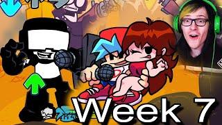 Friday night funkin week 7 is here and theres cutscenes