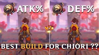 Chiori ATK% vs DEF% Sands Best Build for Chiori? Genshin Impact