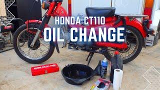 Oil change on the Honda CT110 Postie Bike with Lifan Powerplant