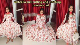 Full flared Designer Umbrella Suit Cutting and Stitching Anarkali Cutting  @designpur