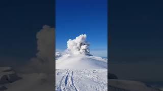 The Ebeko volcano in Russias Kuril Islands erupts.