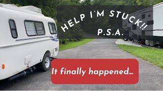 Stuck backing my camper out of dead end PSA