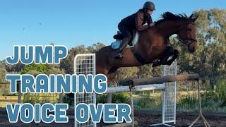 JUMP TRAINING MY THOROUGHBRED  Gridwork and Voiceover