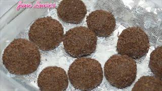 Brigadeiro recheado com Bolo de cenoura Pode fazer com o bolo de sua preferencia