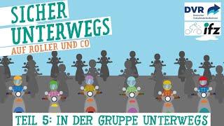 In der Gruppe unterwegs. Kampagne von DVR und ifz für junge Rollerfahrende.