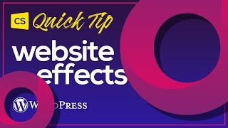 Creative Website Effects in WordPress no custom code