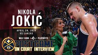Nikola Jokić Full Post Game Five On Court Interview vs. Lakers 