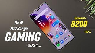 TOP 5 Mid Range Gaming Phone  Dimensity 8200 Q3 2024  Best Mid range Gaming Phones Ever