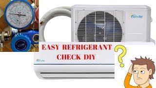 How to check hvac refrigerant charge level on mini split DIY