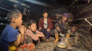 Daily life inside the hut  Himalayan Eastern lake Side  