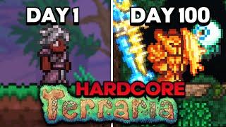 I Survived 100 Days in HARDCORE Terraria Master Mode... Heres What Happened..