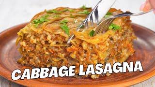 CABBAGE LASAGNA Dinner with Ground Beef And Cabbage. Best Cabbage Casserole. Recipe by Always Yummy