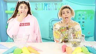 3 COLOR SLIME PIPING BAGS CHALLENGE WITH MY MOM Slimeatory #434