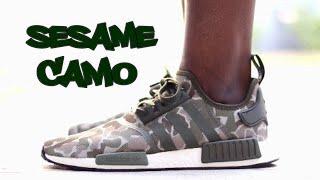 Adidas NMD R1 Sesame Duck Camo Sneaker Review & On Feet