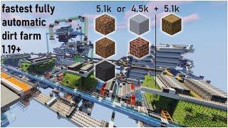 5.1kh fully auto dirtmudclaybrickoak farm  1.19+  Vanilla