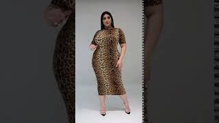 Jayde Mock Neck Leopard Dress