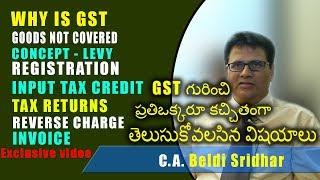 what is gst in telugu  clear explanation about GST Exclusive  sridhar  News cabin