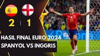 Hasil Final Euro 2024 Spanyol vs Inggris Skor 2-1