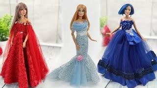 Gorgeous Barbie Doll Dresses ️ 3 DIY Doll Makeover Transformations  BARBIE DOLL HACKS